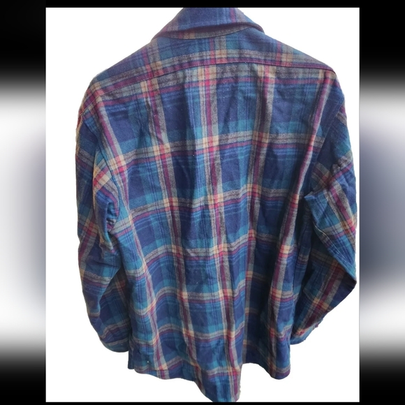 Pendleton Vintage 1960s Wool Flannel Button Down Size Medium - Picture 5 of 10